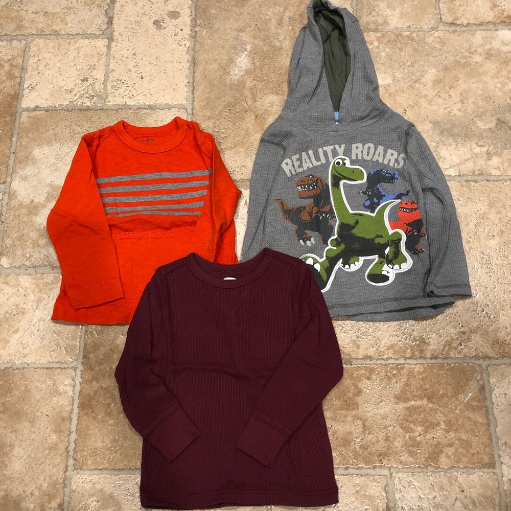 Toddler Boys Long Sleeve Thermal/Sweater Shirts